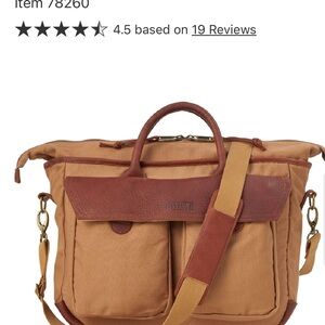 New with tags leather and canvas Duluth bag